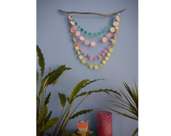 Marbled tropical Wedding Chair decoration - multi-strand Lorelai paper garland