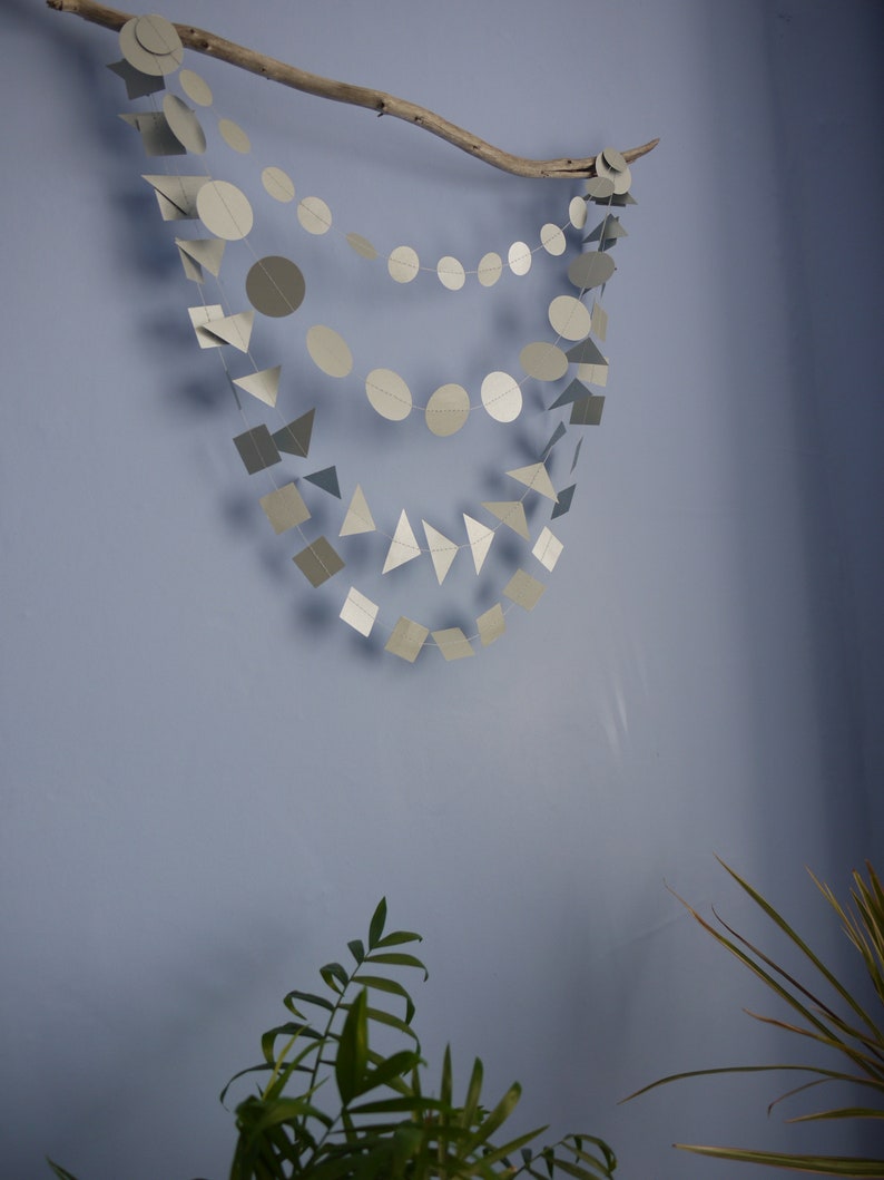 SILVER Wall Hanging Handmade Multistrand Garland Wedding Etsy