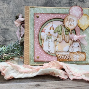 mini album tutorial scrapbook photo album tutorial baby mini album new mom gift interactive album tutorial scrapbooking tutorial
