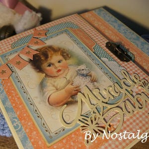 Little Darlings Graphic 45 Baby Mini Album Tutorial,  PDF Tutorial by Nostalgique