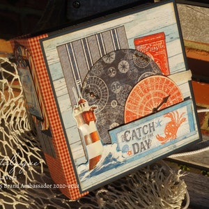 Mini Album Tutorial- Catch of the Day - Graphic 45- PDF Tutorial by Nostalgique