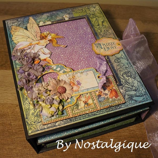 Fairie Dust Graphic 45 Mini Album Tutorial, Little Lady Mini Album 9"  x 7 1/4"  Mini Album PDF Tutorial