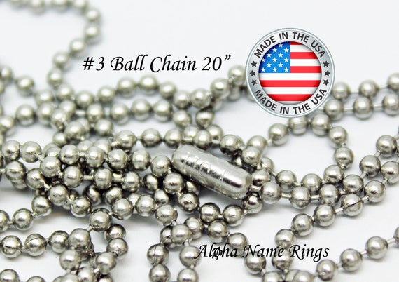 Ss Ball Chain Dog Tag Necklace Mens Honeyhandy 304 Stainless Steel Ball Chains, With ...
