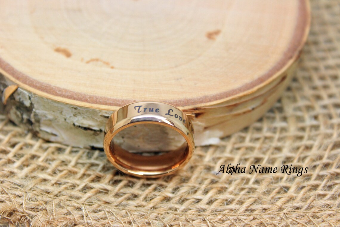 Personalized true Love Waits... Promise Ring Rose Etsy