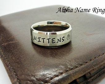 Pet Name Ring - Etsy