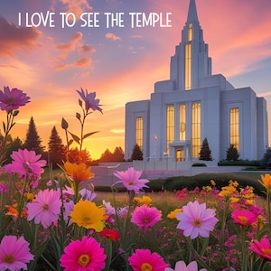 I Love To See the Temple Digital Print, LDS
