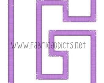 Applique letter G fits 4x4 Hoop for Embroidery Machine - Automatic Download Multiple Formats