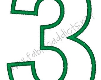 Applique #3 fits 5x7 Hoop for Embroidery Machine - Automatic Download Multiple Formats NOTE: #3 is 6inches tall