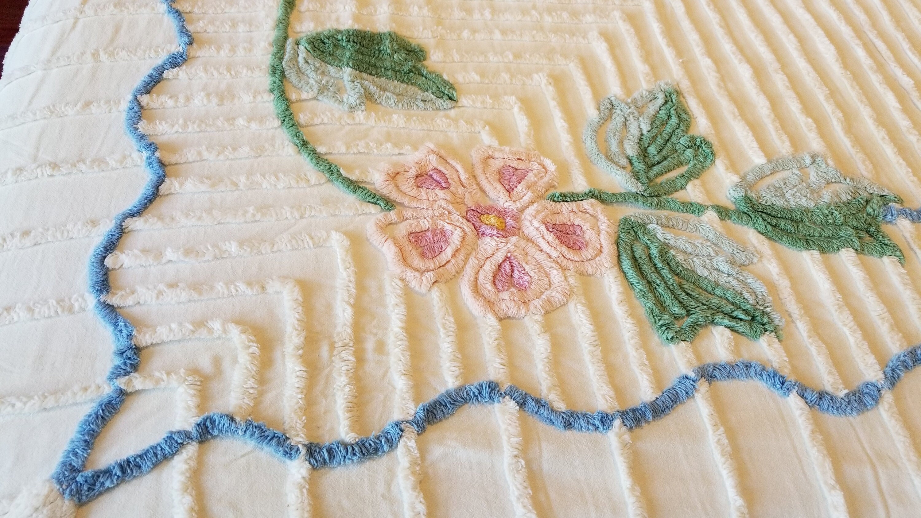 Vintage Handmade Chenille Coverlet, Full-size - Etsy