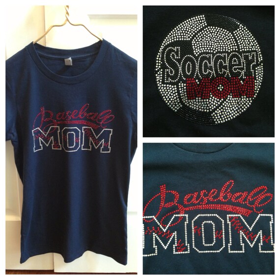 Items similar to Rhinestone bling soccer mom baseball mom football mom