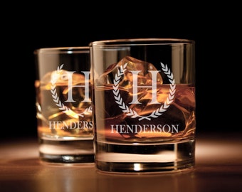 Custom Engraved Personalized Whiskey Glass, Rocks Glass, Custom Glass, Low Ball Glass, Old Fashioned Bourbon Glass, Scotch Glass