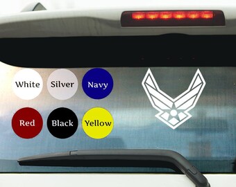 Medium US Air Force Car Window Film Decal, Vinyl Sticker, Service Member