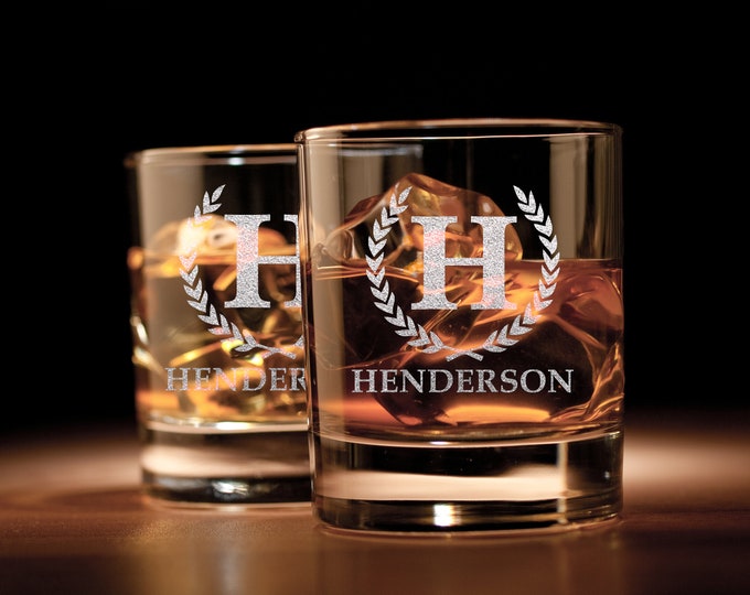 Custom Engraved Personalized Whiskey Glass, Rocks Glass, Custom Glass, Personalized GIft, Old Fashioned Bourbon Glass, Scotch Glass