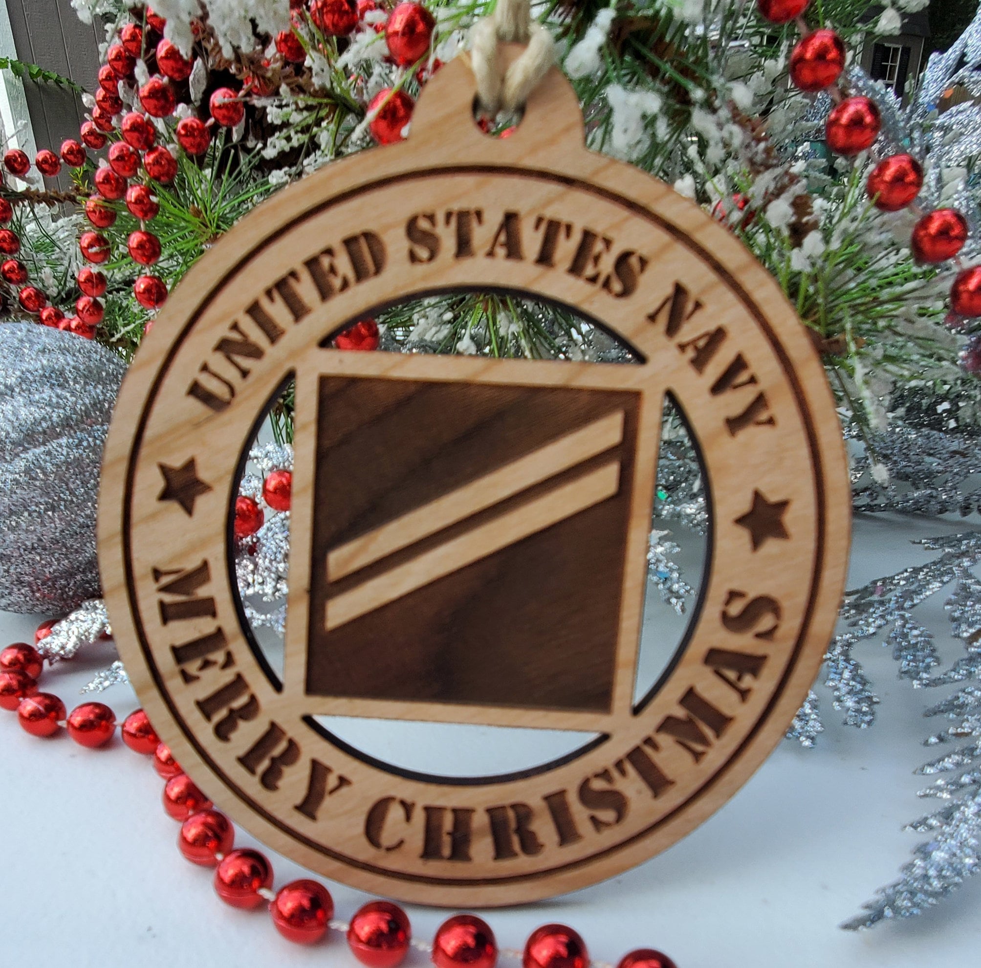 US Navy Ranks Wooden Christmas Tree Ornament Naval Gifts | Etsy