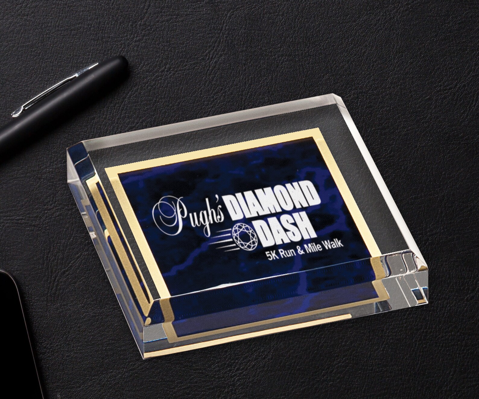 Personalized Acrylic Paper Weight With Marble Finish Etsy