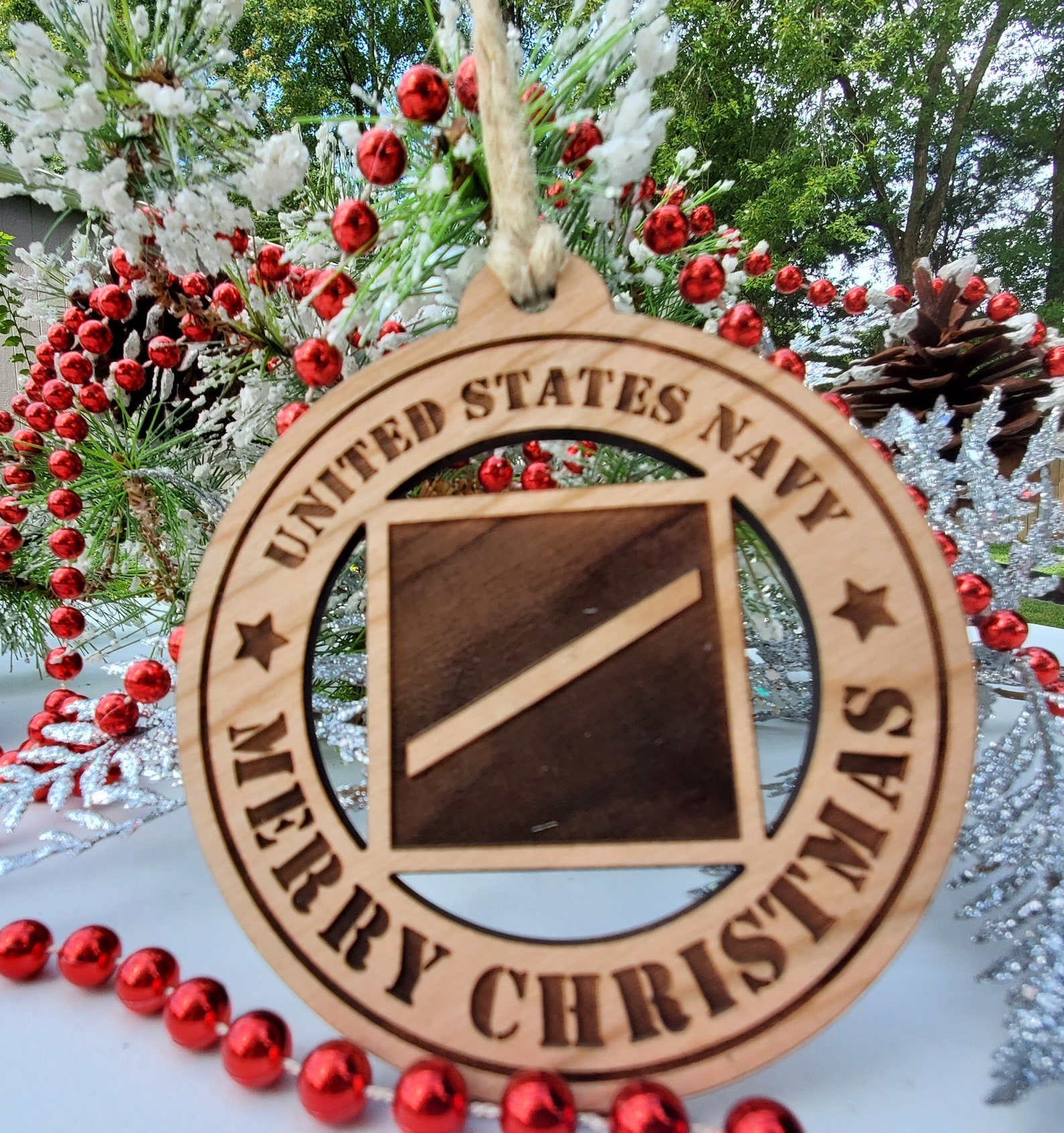 US Navy Ranks Wooden Christmas Tree Ornament Naval Gifts | Etsy
