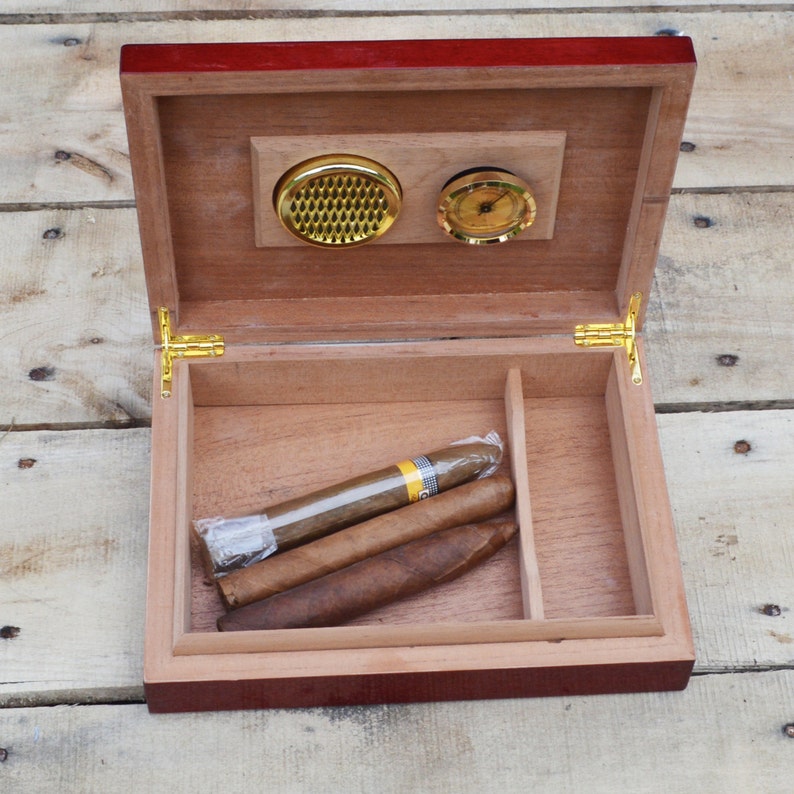 Personalized Engraved Humidor Box Gift Set Men's Cigar Etsy