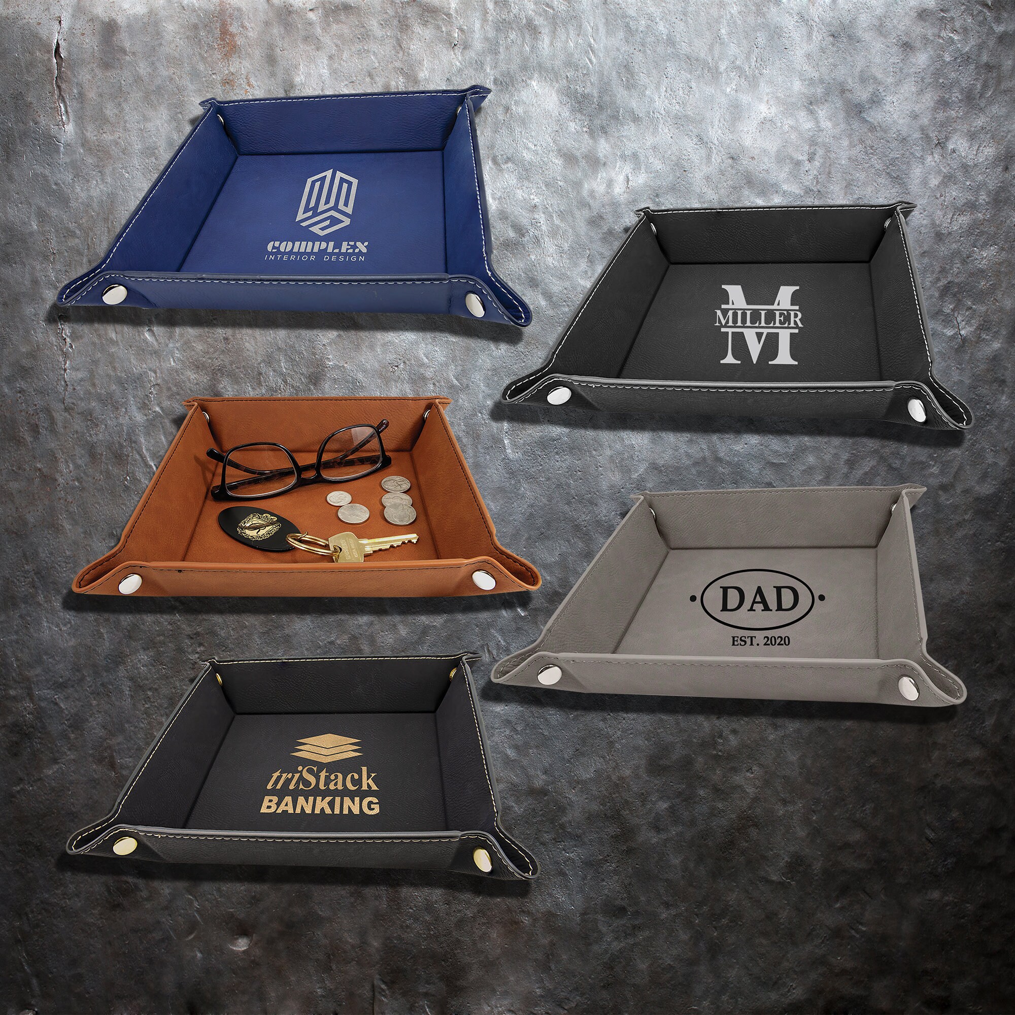 Dice Tray Personalized Leatherette Snap Up Tray Custom Etsy