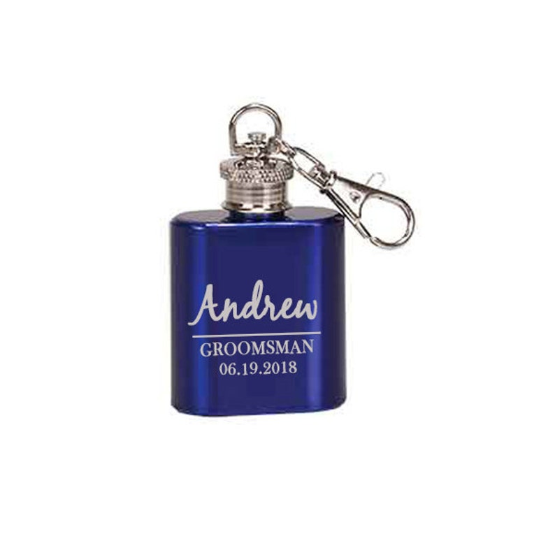 Personalized Mini Flask Keychain