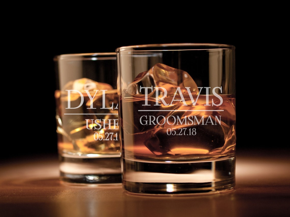 Custom Engraved Personalized Whiskey Glass Rocks Glass - Etsy