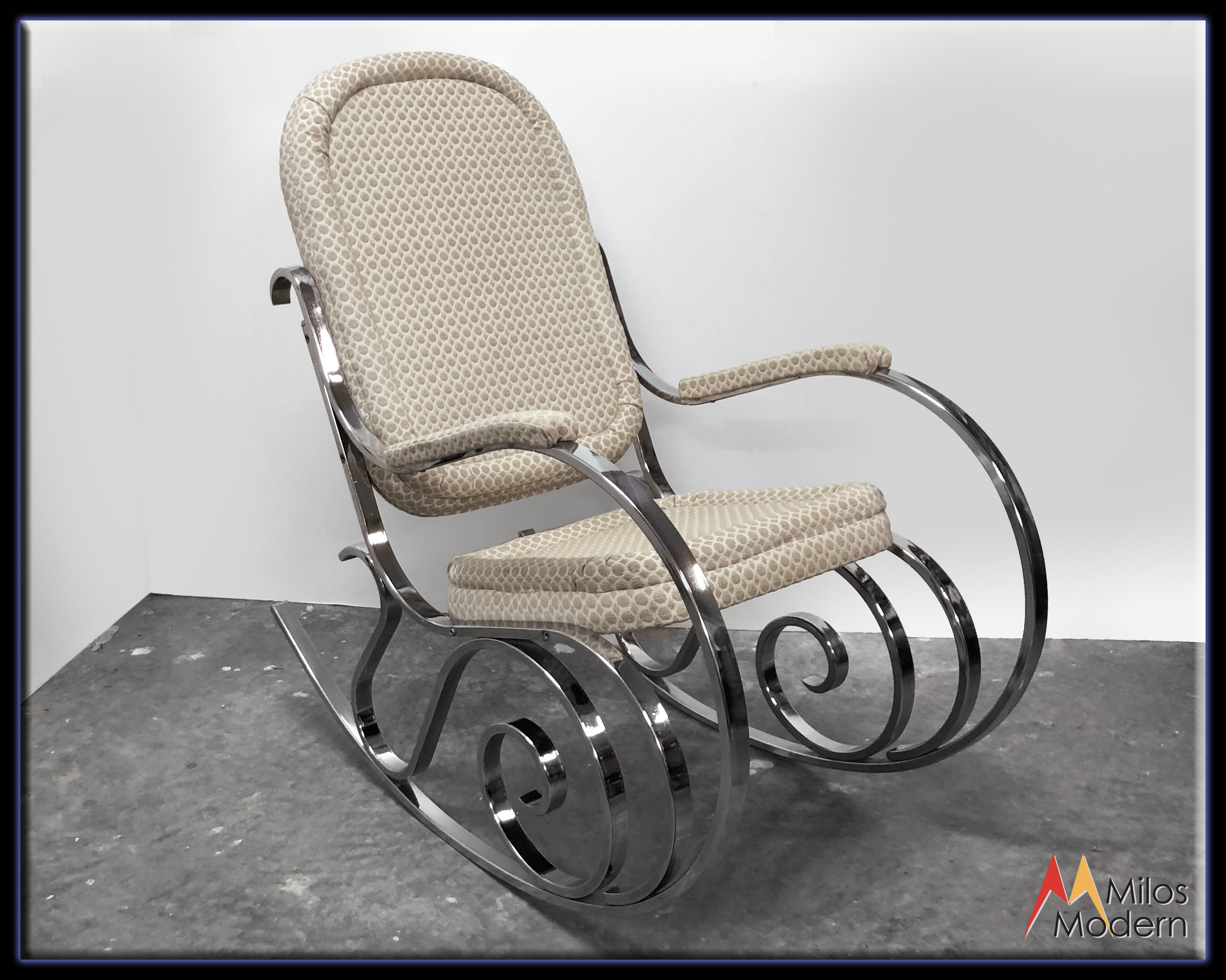 old maison chair ② Maison Jansen Mid-Century Modern Chrome Thonet Style Rocking