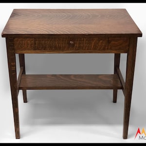 Antique 1900 Mission Arts & Crafts Quarter Sawn Oak Library Table w/ Drawer