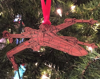 Star Wars X-Wing Fighter Wooden Ornament