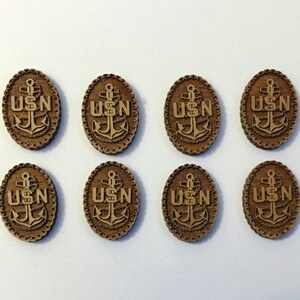 Laser Cut USN CPO Charms - 8 Pieces