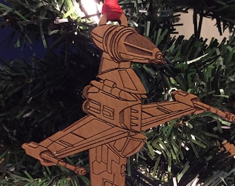 Star Wars B-Wing Fighter Wooden Ornament