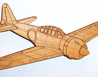 A6M3 Zero Wooden Fridge Magnet