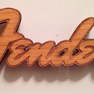 Fender Logo Wooden Fridge Magnet