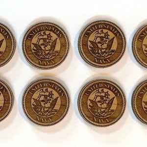 Laser Cut US Navy Charms - 8 Pieces