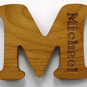CUSTOM Wood Fridge Magnet Letter with Name image 1