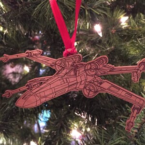 Star Wars X-Wing Fighter Wooden Ornament image 3