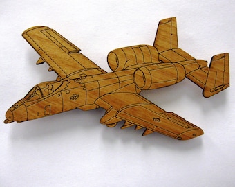 A-10 Warthog Wooden Fridge Magnet