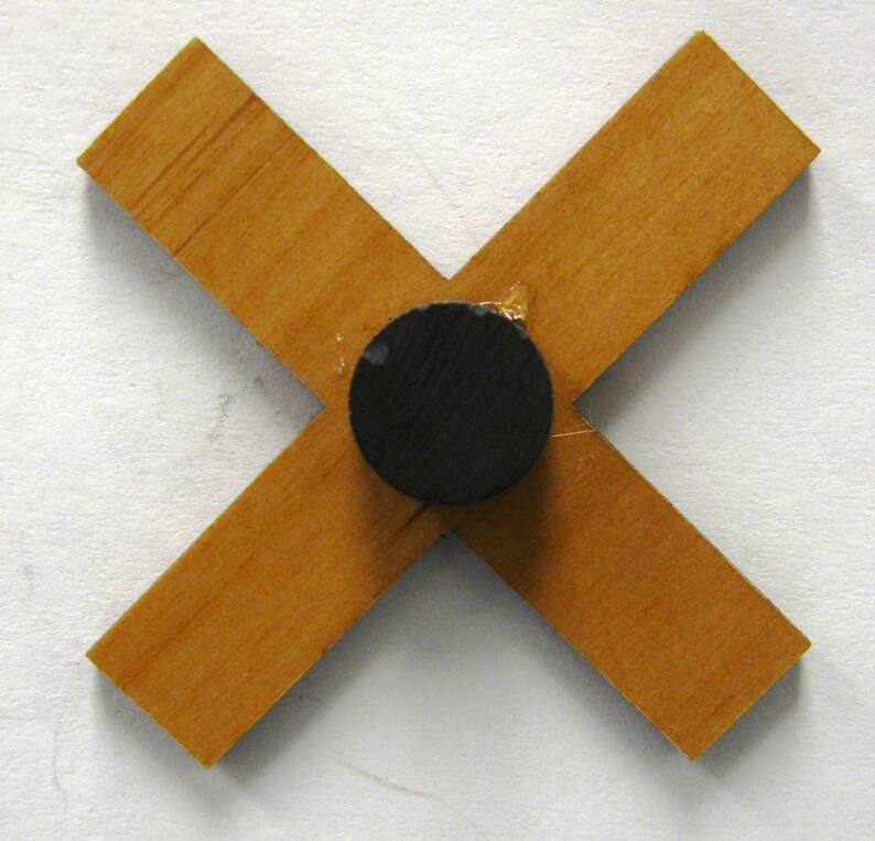 Railroad Crossing X Sign Wooden Fridge Magnet Small Etsy Railroad crossing applique