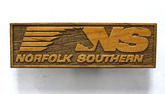 Norfolk Southern Railroad Logo Wooden Fridge Magnet White Etsy