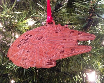 Star Wars Millenium Falcon Wooden Ornament