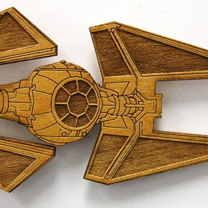 Star Wars TIE Interceptor Wooden Fridge Magnet