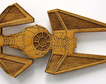 Star Wars TIE Interceptor Wooden Fridge Magnet