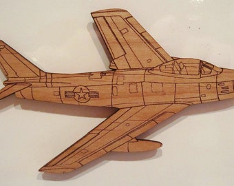 F-86 Sabre Wooden Fridge Magnet