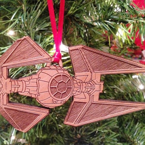 Star Wars TIE Interceptor Wooden Ornament