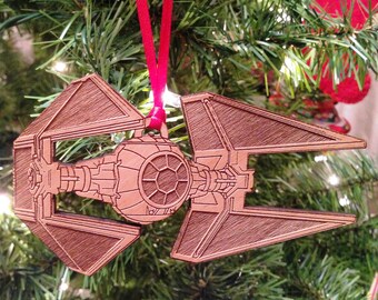 Star Wars TIE Interceptor Wooden Ornament