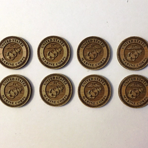 Laser Cut USMC Charms - 8 Pieces