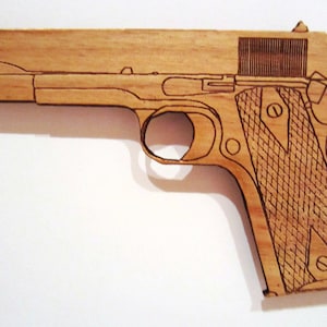 M1911 Pistol Wooden Fridge Magnet