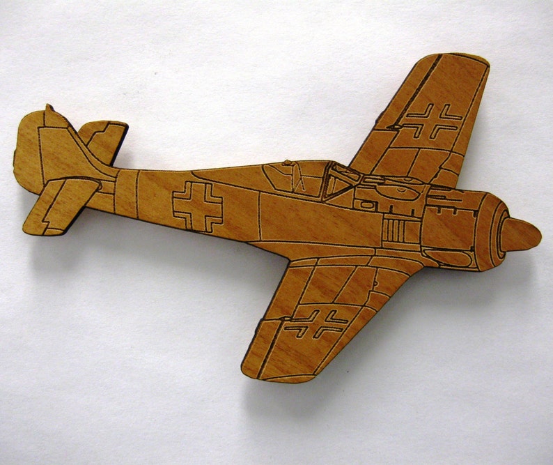 FW-190 Wooden Fridge Magnet image 1