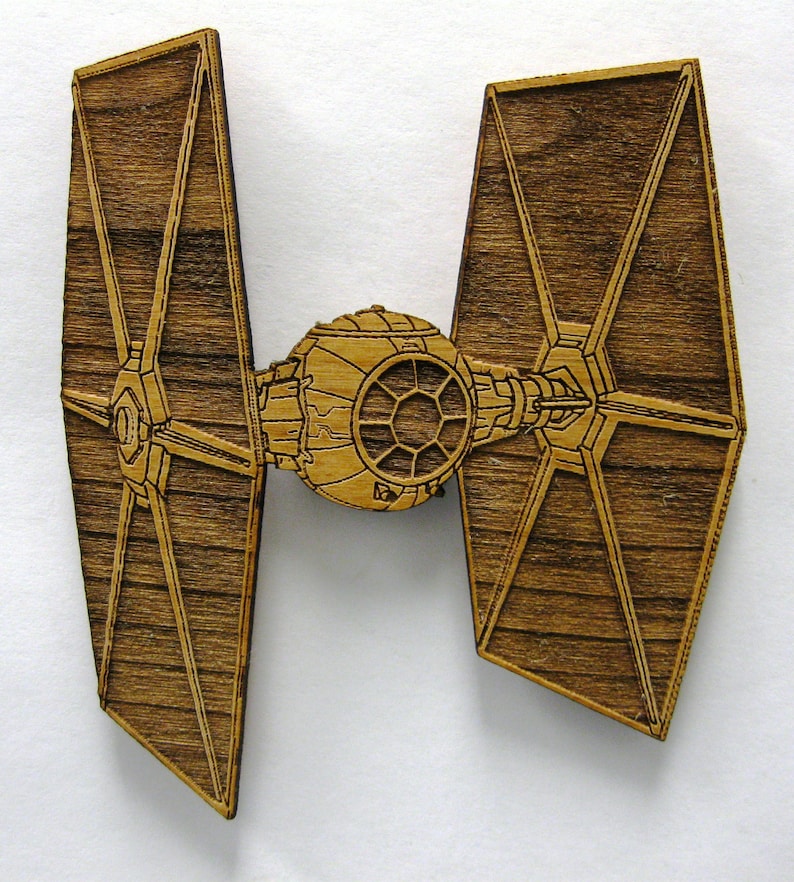 Star Wars TIE Fighter Wooden Fridge Magnet image 1