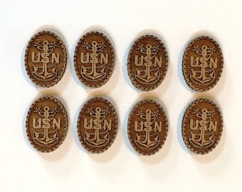 Laser Cut USN MCPO Charms - 8 Pieces