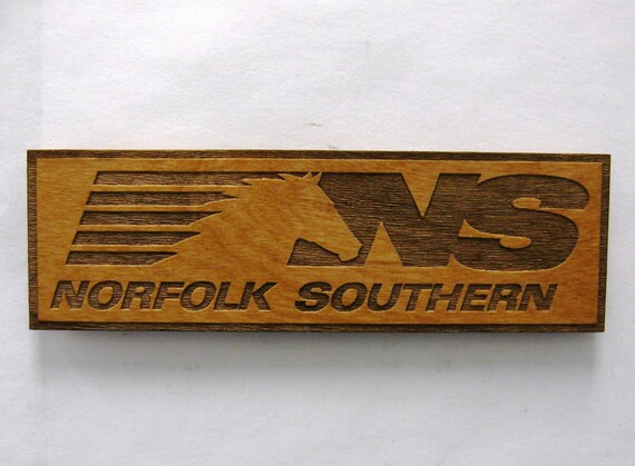 Norfolk Southern Railroad Logo Wooden Fridge Magnet Black Etsy