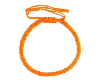 Orange Tibetan Buddhist Lucky Camp Friendship Mantra Bracelet